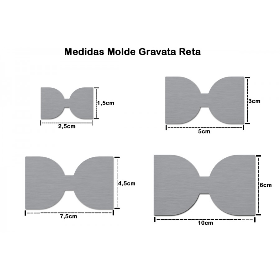Molde Gravata Reta